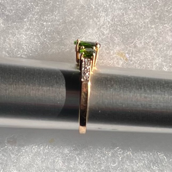Russian Diopside & Diamond Ring in 14K Yellow Gold - Excellent Condition - Picture 9 of 10